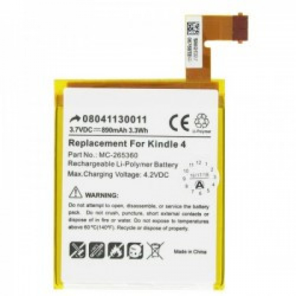Батарея Amazon Kindle 4, 4G, 5, 6 (D01100) 890mAh (MC-265360) P/N:515-1058-01 (Original) Батарея Amazon Kindle 4, 4G, 5, 6 (D01100) 890mAh (MC-265360) P/N:515-1058-01 (Original)