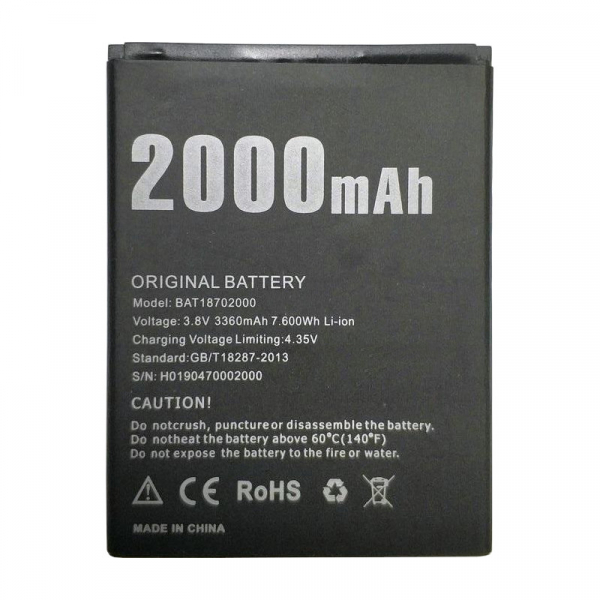 Батарея Doogee для X50 BAT18702 (Original PRC)