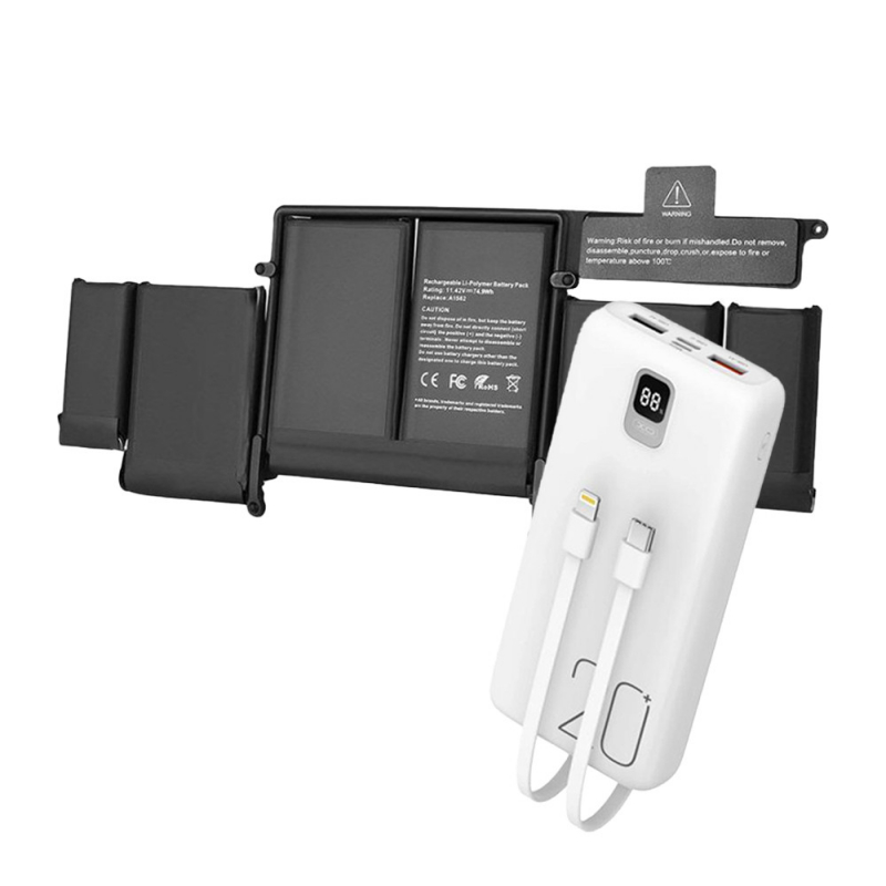 Акумулятор Apple A1582 + PowerBank 20000 mAh | Macbook Pro Retina 13" A1502 2013-2015 г. A1502 | Apple A1493