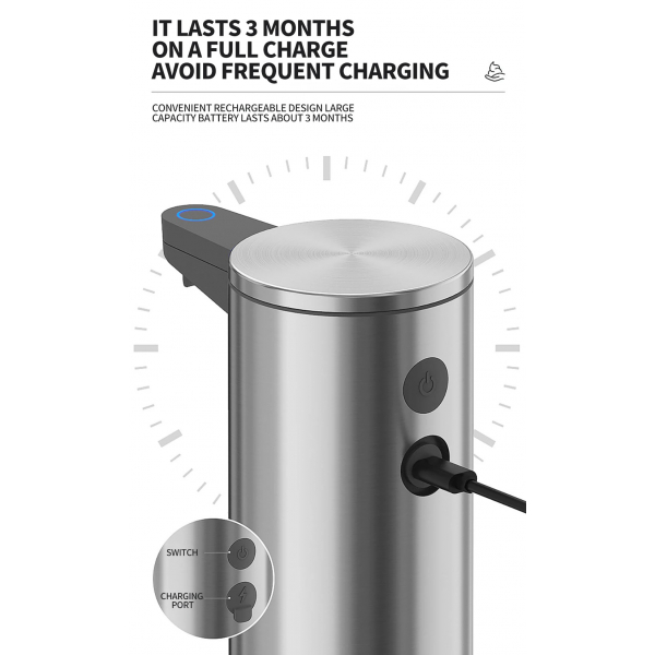 Диспенсер автоматичний акумуляторний для гелю Java 300 ml