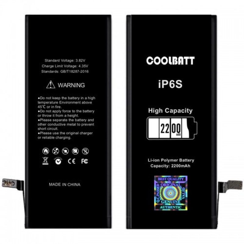 Батарея CoolBatt для iPhone 6S (усиленная) 2200mAh