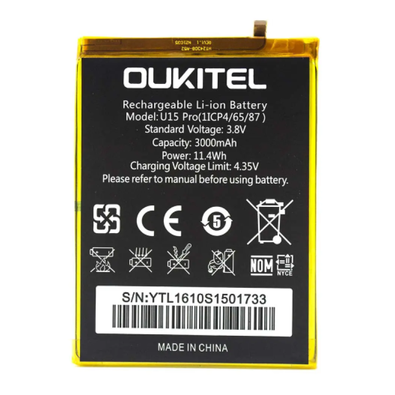 Батарея Oukitel U15 Pro/ Doogee Y6, Y6C [Original PRC]